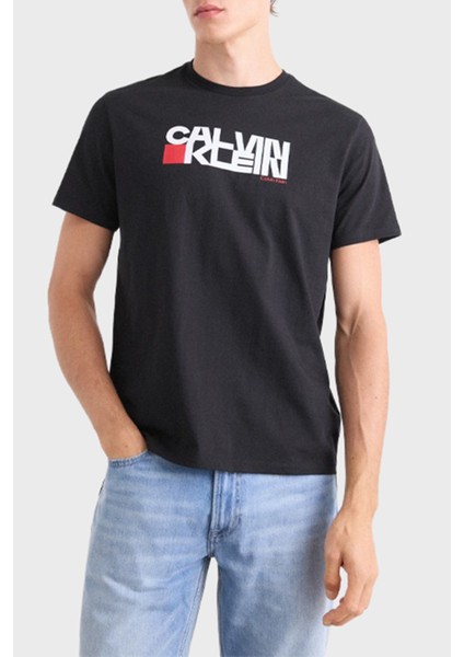 Logolu Pamuklu Regular Fit Bisiklet Yaka T Shirt LV04RD814GUB1 Erkek T Shirt LV04RD814G Ub1