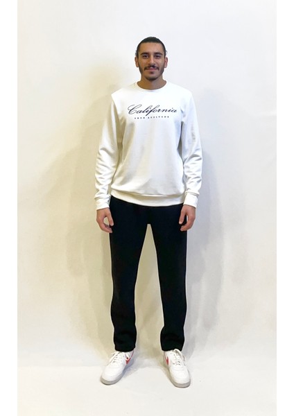 Süperlife Erkek Bisiklet Yaka Rahat Kalıp 3 Iplik Kalın Californıa Baskılı Swetashırt SPR24SW28 fiyatları