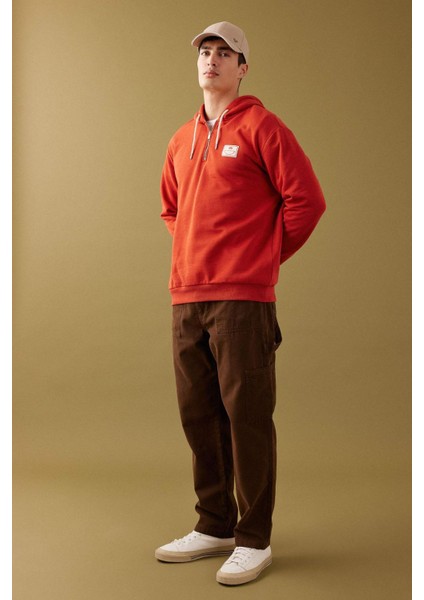 Yazlık Kanvas Pantolon Straight Fit Normal Kalıp Normal Bel Boru Paça Basic Düz Cepli