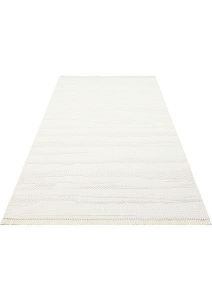 Motto Mot 08 Beyaz - Yumuşak Dokulu Modern Halı fırsatları