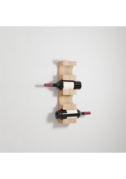 Rackandcork Modern Ahşap Şaraplık | 4 Şişe Kapasiteli | Duvar Askılı Şarap Rafı fırsatları