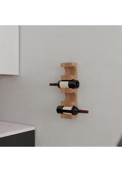 Rackandcork Modern Ahşap Şaraplık | 4 Şişe Kapasiteli | Duvar Askılı Şarap Rafı fiyatları