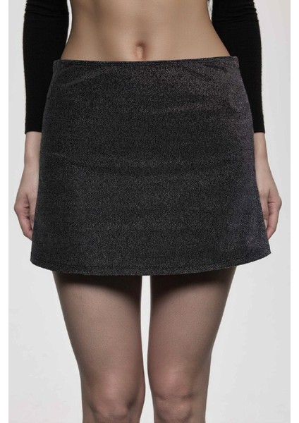 Parlak Kumaş Mini Plaj Eteği-Fall in Love B0628AX24SM