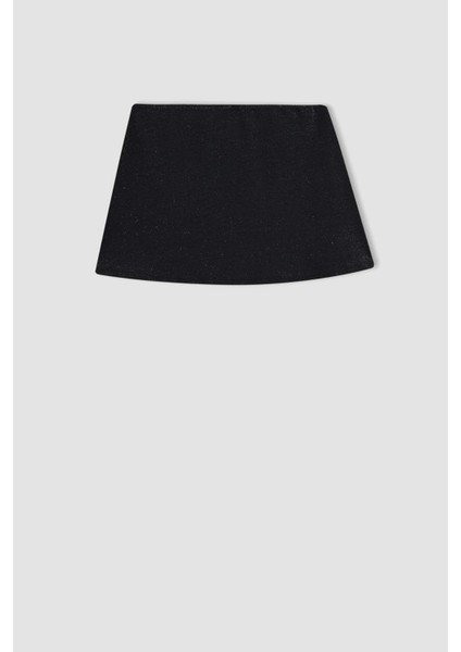 Parlak Kumaş Mini Plaj Eteği-Fall in Love B0628AX24SM