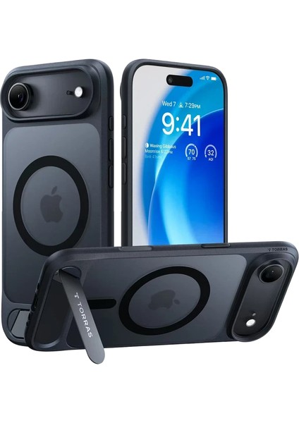 Apple iPhone 17 Air P Stand Serisi Magsafe Kılıf - Siyah