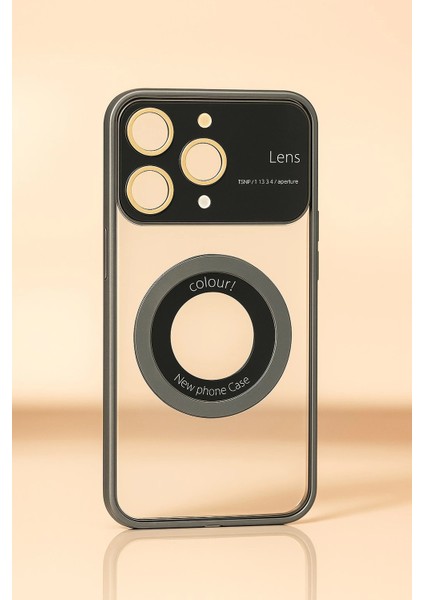 Iphone 15 Pro Kılıf Kamera Korumalı Magsafe Colourl Gümüş