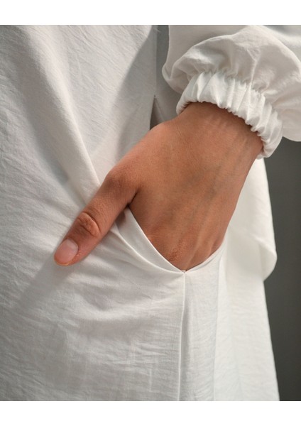 Kendinden Şallı Pamuklu Aerobin Kumaş Kadın Namaz Elbisesi / Ferace – 1-6 Beden Aralığı indirimleri