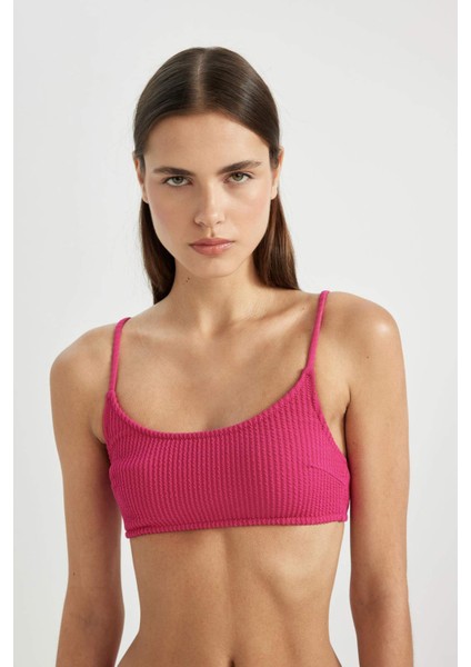 Regular Fit Bürümcük Bikini Üstü-Fall in Love B7207AX24SM