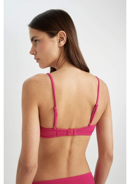 Regular Fit Bürümcük Bikini Üstü-Fall in Love B7207AX24SM