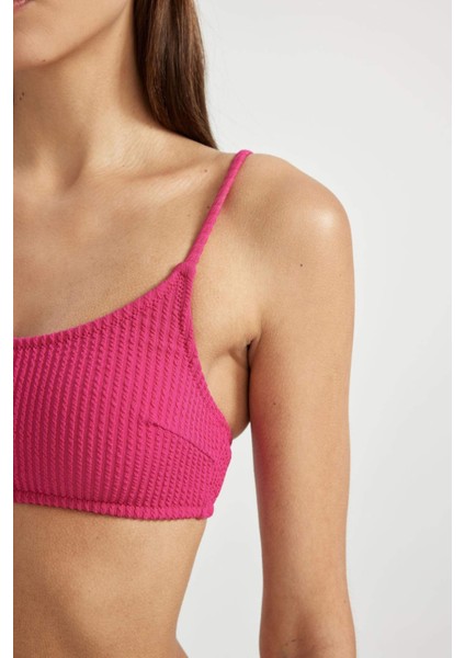 Regular Fit Bürümcük Bikini Üstü-Fall in Love B7207AX24SM