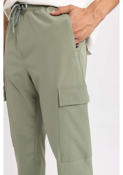 Fit Sporcu Jogger Eşofman Altı Standart Fit Dokuma Kargo Cepli Lastikli Paça C1883AX23WN
