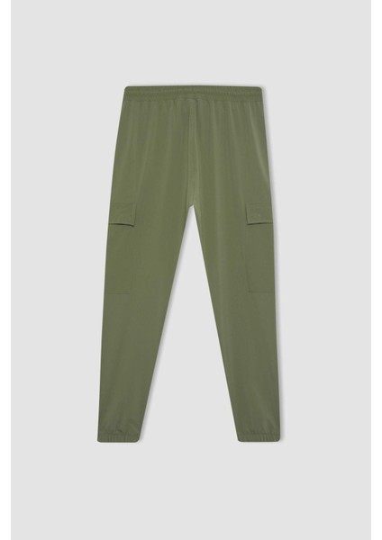 Fit Sporcu Jogger Eşofman Altı Standart Fit Dokuma Kargo Cepli Lastikli Paça C1883AX23WN