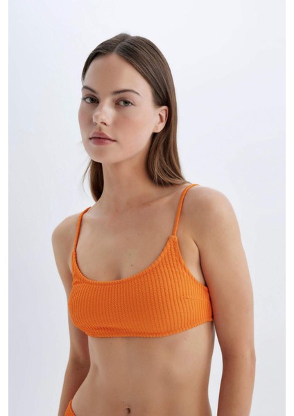 Regular Fit Bürümcük Bikini Üstü-Fall in Love B7207AX24SM