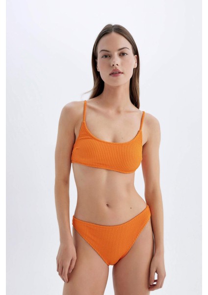 Regular Fit Bürümcük Bikini Üstü-Fall in Love B7207AX24SM