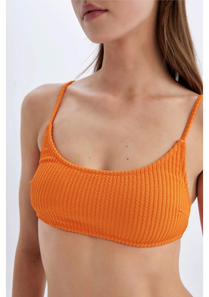 Regular Fit Bürümcük Bikini Üstü-Fall in Love B7207AX24SM