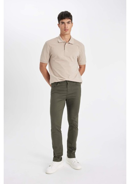 %100 Pamuk Regular Fit Polo Yaka Kısa Kollu Basic Düz Pike Kumaş Tişört C1293AX24SP