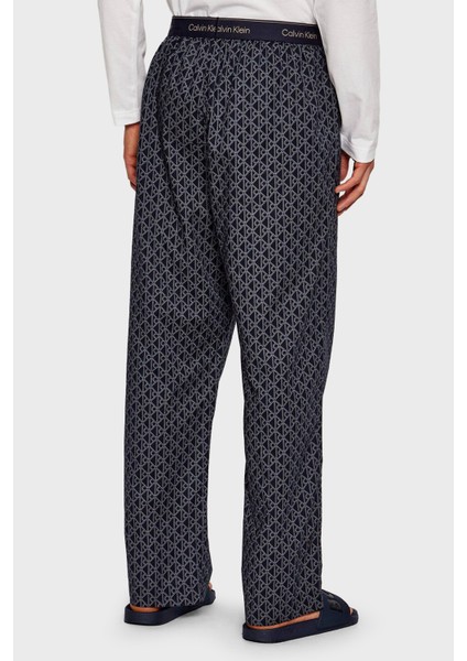 Jakarlı Logolu % 100 Pamuk Relaxed Fit Pijama Takımı LV00NM295333E Erkek Pijama Takımı LV00NM2953 33E