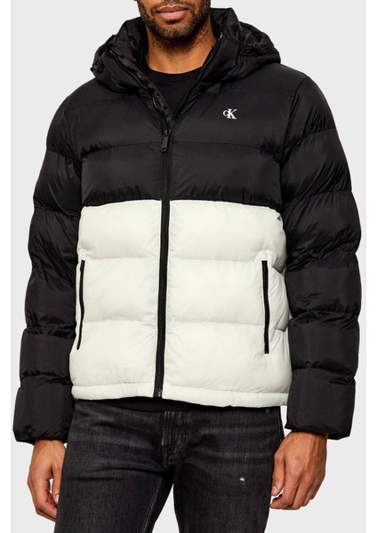 Kapitoneli Regular Fit Çıkarılabilir Kapüşonlu Mont LV04RD527GYAS Erkek Mont LV04RD527G Yas