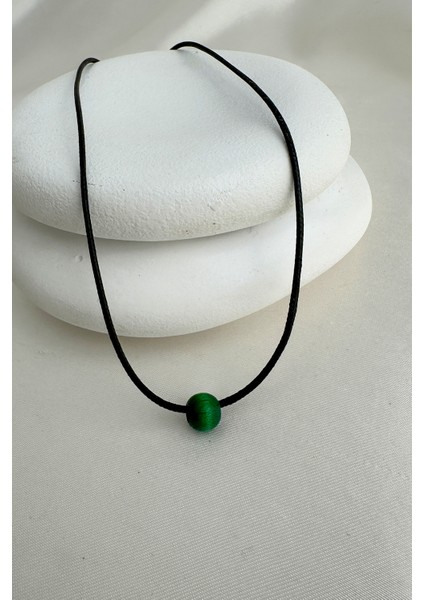 Küçük Ahşap Boncuk Siyah Ip Kolye (40CM) fiyatları