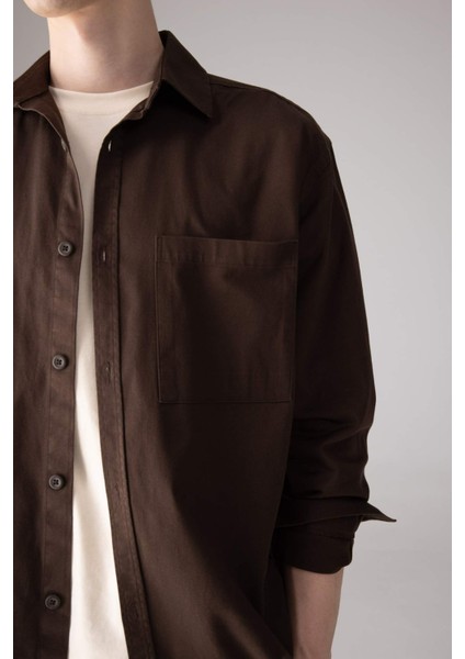 Relax Fit Polo Yaka Gömlek Ceket B3676AX24SP