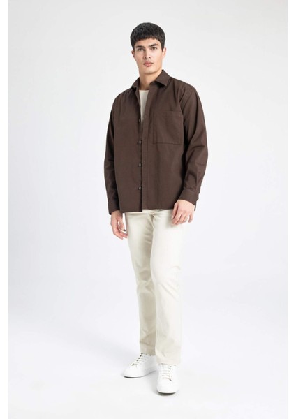 Relax Fit Polo Yaka Gömlek Ceket B3676AX24SP