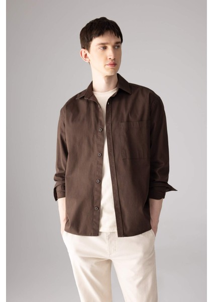 Relax Fit Polo Yaka Gömlek Ceket B3676AX24SP