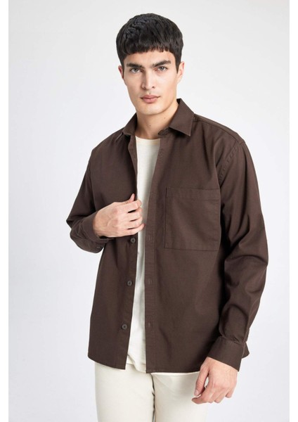 Relax Fit Polo Yaka Gömlek Ceket B3676AX24SP