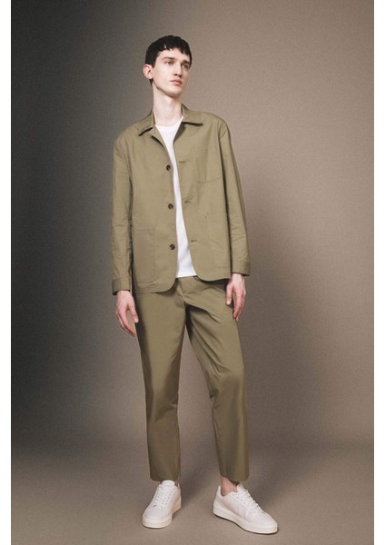 Regular Fit Polo Yaka Düğmeli Cepli Paraşüt Gömlek Ceket B6950AX24SP