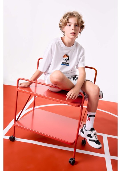 Erkek Çocuk Shaquille O'Neal Oversize Geniş Kalıp Bisiklet Yaka Kısa Kollu Tişört C0411A824SM