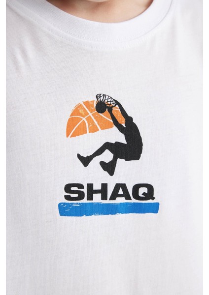 Erkek Çocuk Shaquille O'Neal Oversize Geniş Kalıp Bisiklet Yaka Kısa Kollu Tişört C0411A824SM