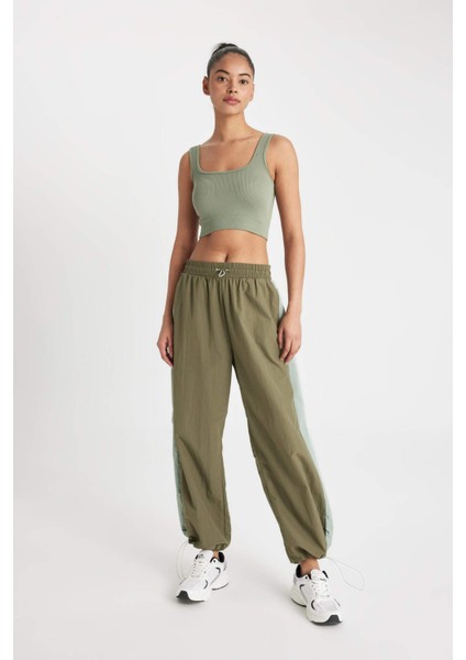 Fit Jogger Eşofman Altı Beli Lastikli Paçası Ayarlanabilir Lastikli Paraşüt Kumaş B4234AX24SP