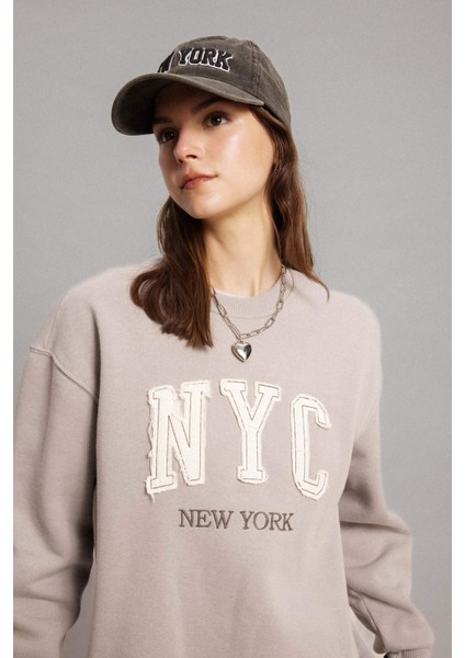 Regular Fit Bisiklet Yaka İçi Yumuşak Tüylü Sweatshirt Tunik B9299AX24SP