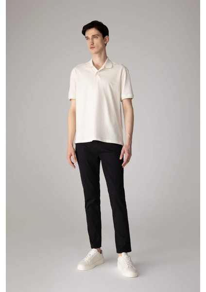 %100 Pamuk Regular Fit Polo Yaka Kısa Kollu Basic Düz Pike Kumaş Tişört C1293AX24SP