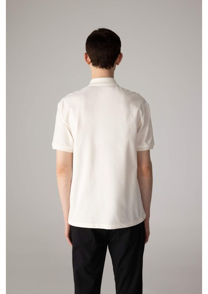 %100 Pamuk Regular Fit Polo Yaka Kısa Kollu Basic Düz Pike Kumaş Tişört C1293AX24SP