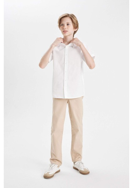 Erkek Çocuk Loose Fit Standart Paça Gabardin Pantolon B8938A824SM