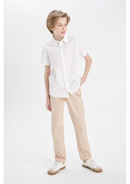 Erkek Çocuk Loose Fit Standart Paça Gabardin Pantolon B8938A824SM