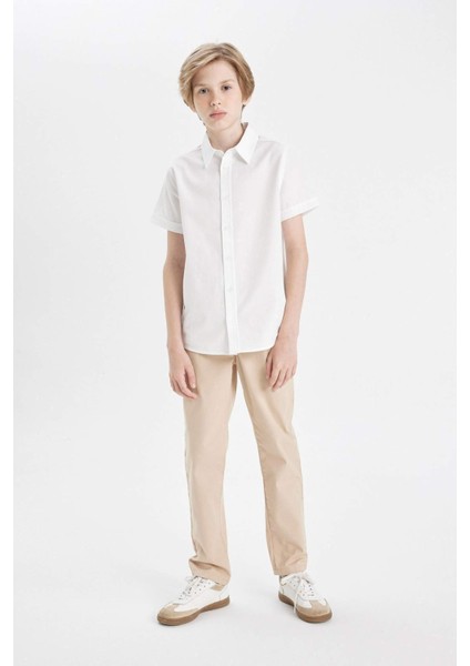 Erkek Çocuk Loose Fit Standart Paça Gabardin Pantolon B8938A824SM