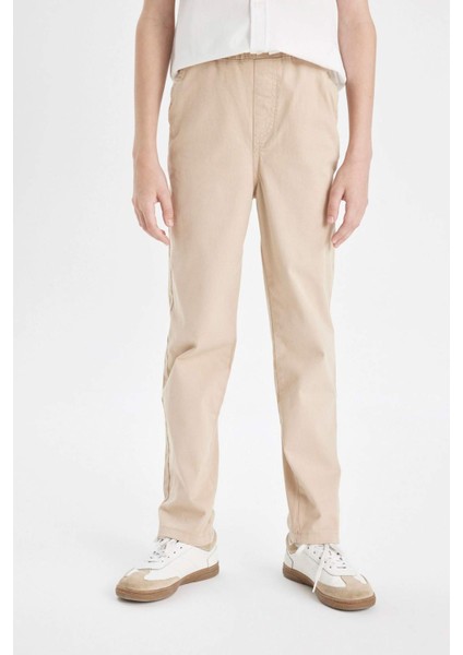 Erkek Çocuk Loose Fit Standart Paça Gabardin Pantolon B8938A824SM