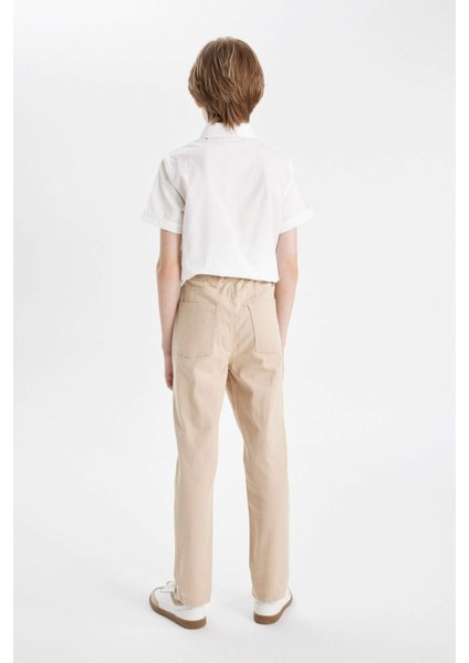 Erkek Çocuk Loose Fit Standart Paça Gabardin Pantolon B8938A824SM