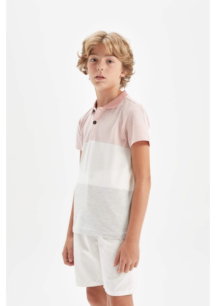 Erkek Çocuk Polo Yaka Pike Kısa Kollu Tişört