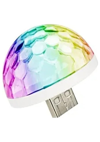 Araç İçi Mini Disko Topu USB Girişli Renkli Işıklarla Eğlenceli Yolculuklar İçin modelleri