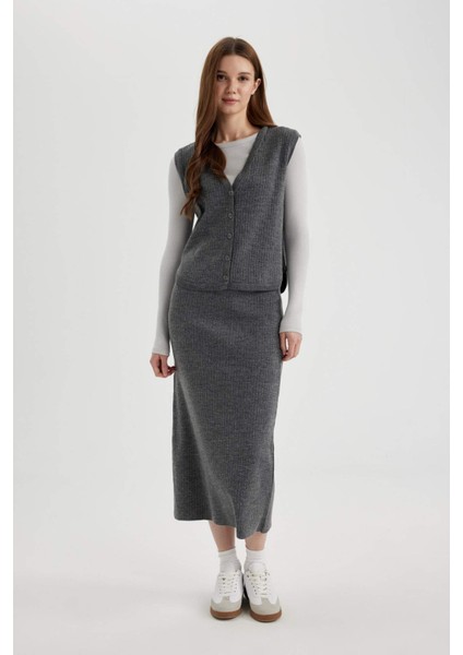 Regular Fit Triko Maxi Etek C1705AX24SP