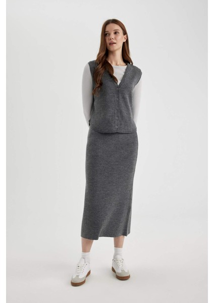 Regular Fit Triko Maxi Etek C1705AX24SP