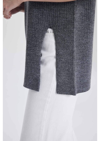 Regular Fit Bisiklet Yaka Basic Düz Triko Süveter B9829AX24SP