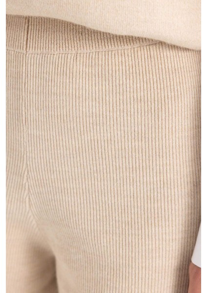 Triko Pantolon Straight Fit Geniş Bol Paça