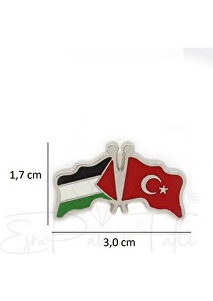 Metal Aksesuar Filistin Bayrağı Temalı Kadınlar İçin 3x1.7 cm Dayanıklı Tasarım fırsatları