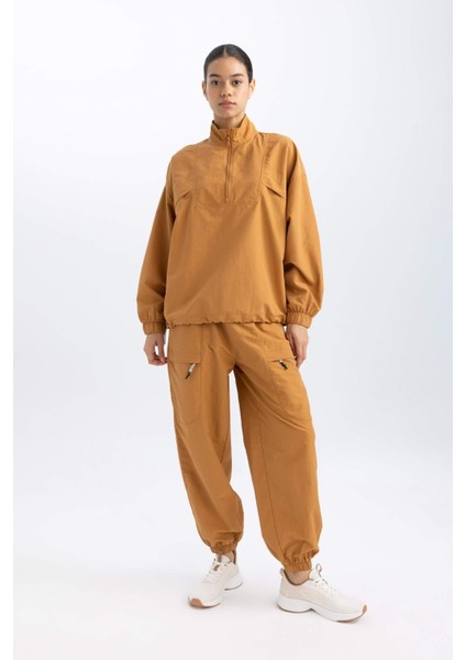 Fit Jogger Eşofman Altı Loose Fit Cepli Beli Paçası Lastikli Standart Boy B4214AX24SP