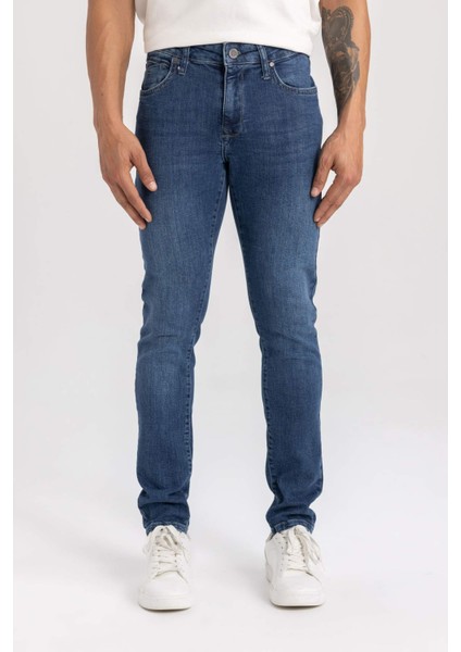 Carlo Skinny Fit Ekstra Dar Kalıp Normal Bel Ekstra Dar Paça Jean Pantolon C0688AX24SP