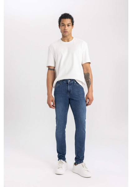 Carlo Skinny Fit Ekstra Dar Kalıp Normal Bel Ekstra Dar Paça Jean Pantolon C0688AX24SP