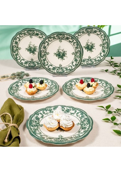 Majestic Green 6'lı Pasta Tabağı Seti modelleri